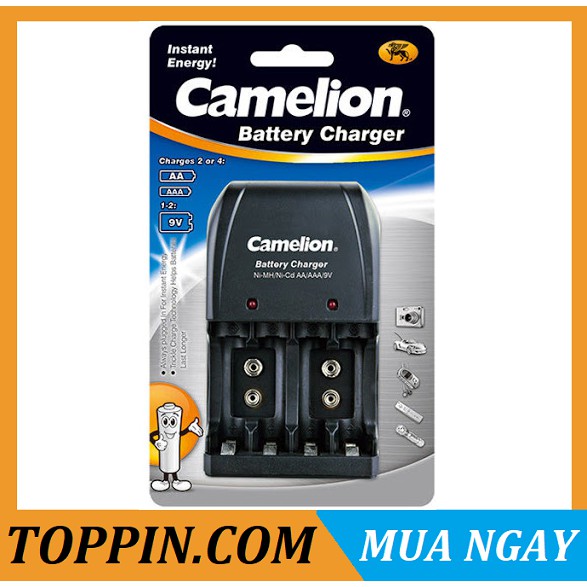 [TOPPIN] Bộ Sạc Pin Đa Năng Camelion BC-0904 Sạc Được Pin AA/AAA/9V