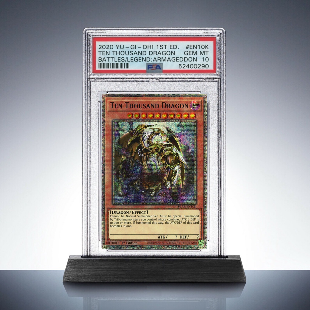 Thẻ Bài Yugioh Ten Thousand Dragon - BLAR-EN10K PSA 10 GEM MT 10000 Secret Rare 1st Edition - US Print