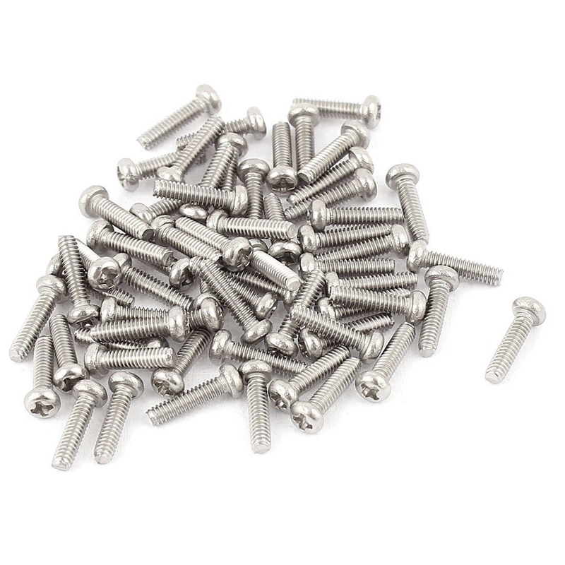 Set 160 Ốc Vít Thép Không Gỉ 304 M2X8Mm Phillips Kèm 100 Bu Lông Lục Giác M2 Din934