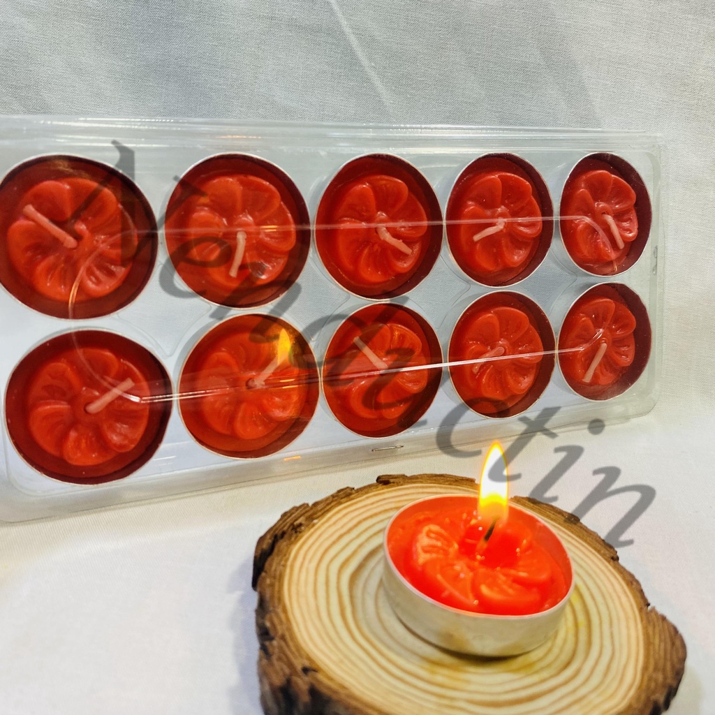 10 viên nến tealight cao cấp Đức Tín cháy 1,5 đến 2h không khói không mùi  an toàn cho người sử dụng