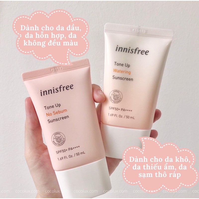 Kem Chống Nắng Innisfree Tone Up Watering Sunscreen