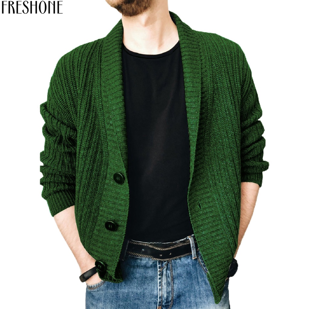 Áo Khoác Sweater Dệt Kim Giữ Ấm Màu Sắc Đơn Giản 6 Màu Lựa Chọn Cho Nam Giới