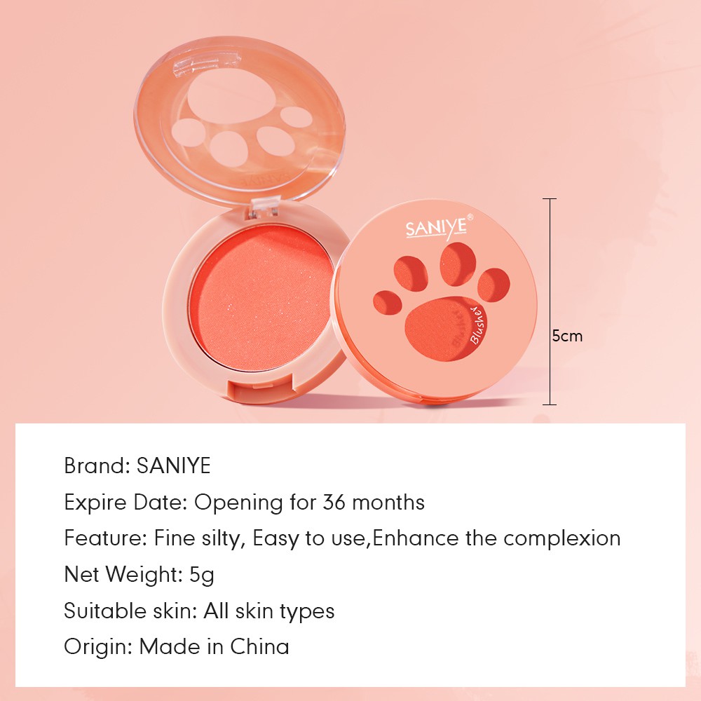 [Hàng mới về] Phấn má hồng SANIYE E0160 màu lì và ánh nhũ ngọc trai lấp lánh trang điểm phong cách mắt mèo | BigBuy360 - bigbuy360.vn