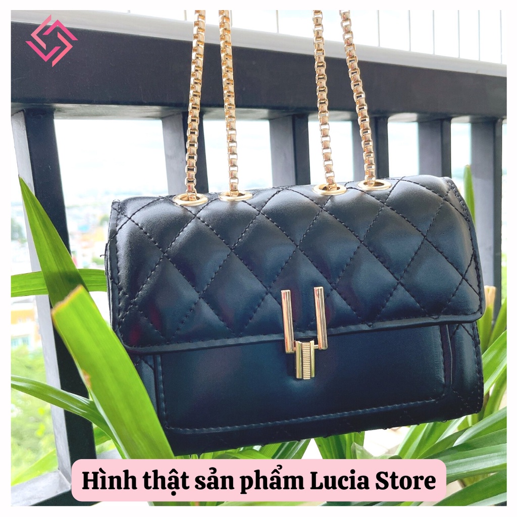 Túi xách nữ đeo chéo da cao cấp khóa y 3 ngăn thời trang LUCIA STORE TXN10