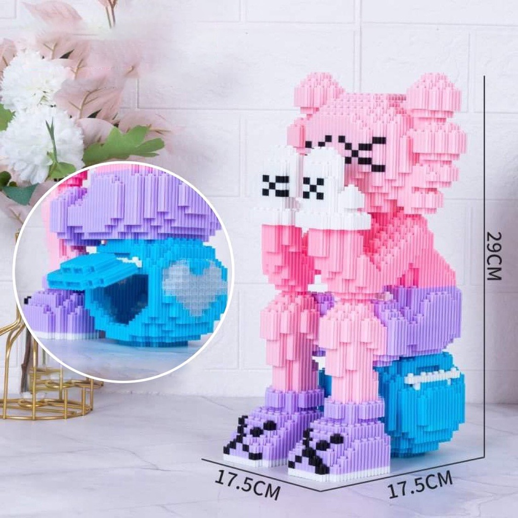 Lego Bearbrick Kaws - Đồ Chơi Lắp Ráp Mô Hình 3D Gấu Bearbrick Kaws nhiều màu