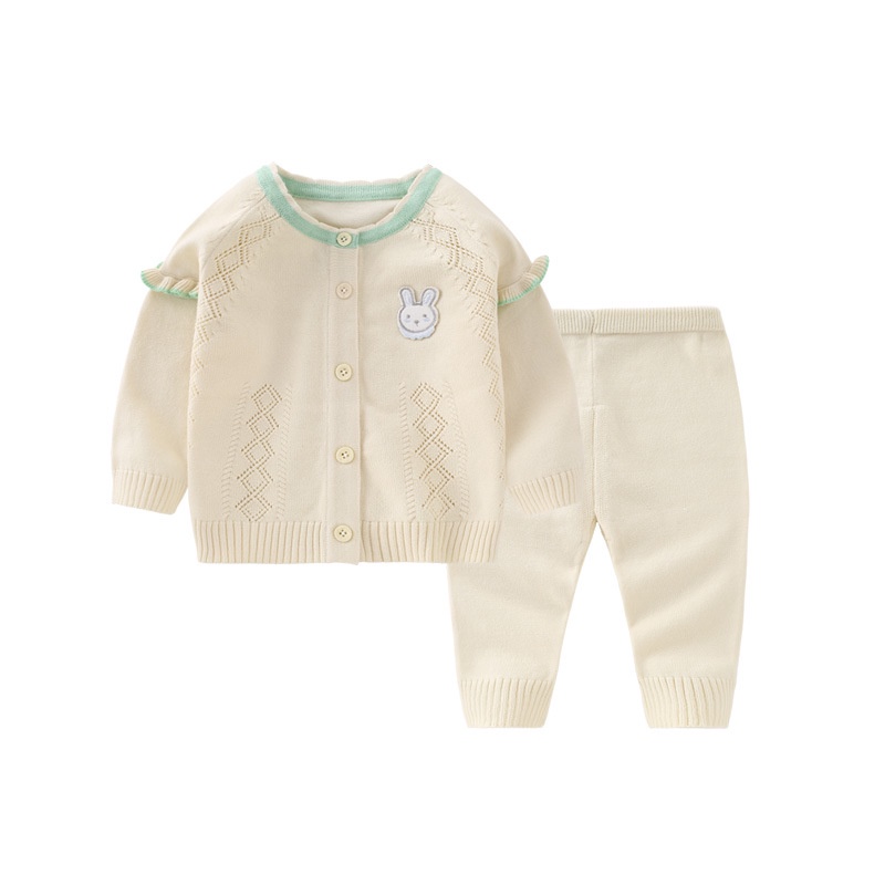 Bộ quần áo len cho bé gái 3 màu siêu xinh chất đẹp 2022