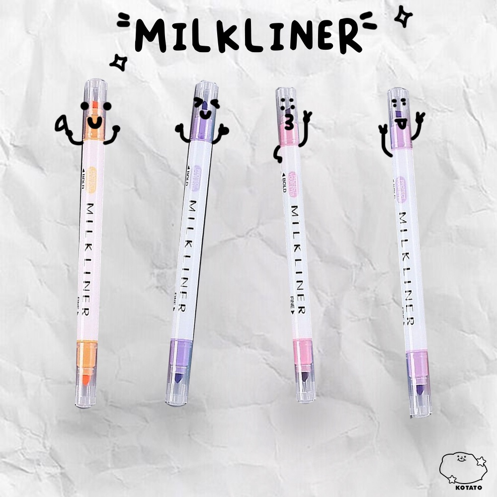 ✏️ BÚT DẠ QUANG 2 ĐẦU MILKLINER ✏️
