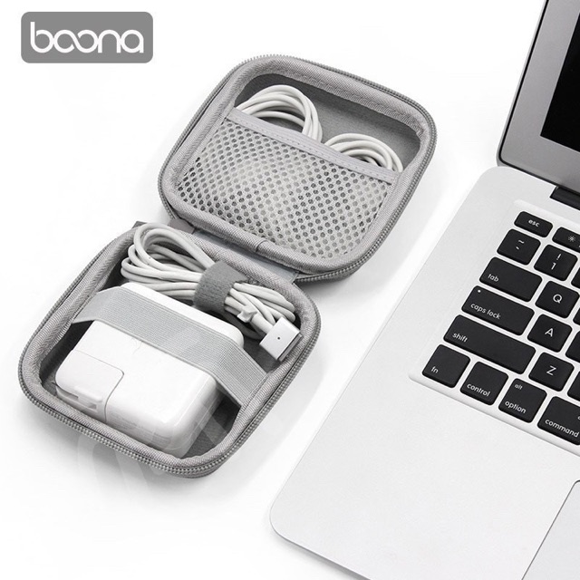 Hộp đựng cáp sạc Macbook Baona vuông, đựng cáp sạc điện thoại tai nghe Iphone Ipad tiện lợi (AH03)