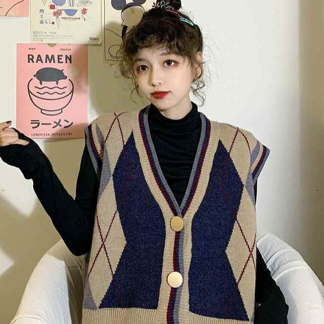 Korean fashion V-neck knitted cardigan women's jacket | BigBuy360 - bigbuy360.vn