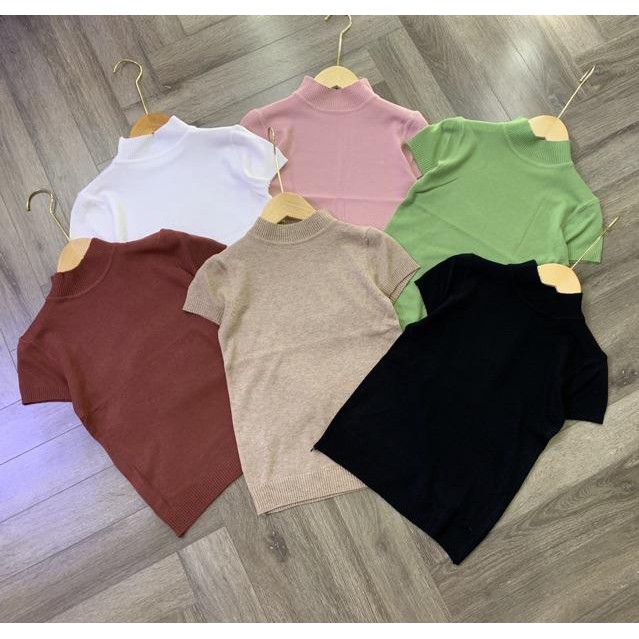 BÁN SỈ ÁO LEN CỔ TRÒN CỘC TAY HÀNG QUẢNG CHÂU LOẠI 1 | BigBuy360 - bigbuy360.vn