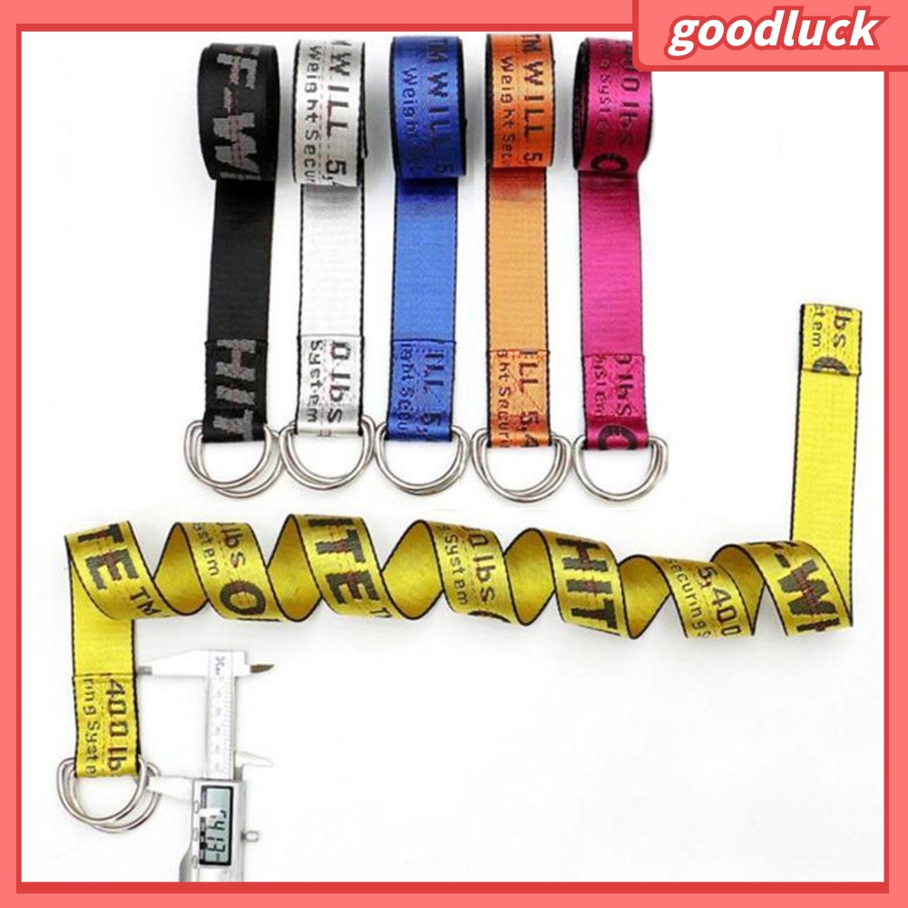 Thắt lưng Canvas thêu chữ OFF-WHITE Unisex