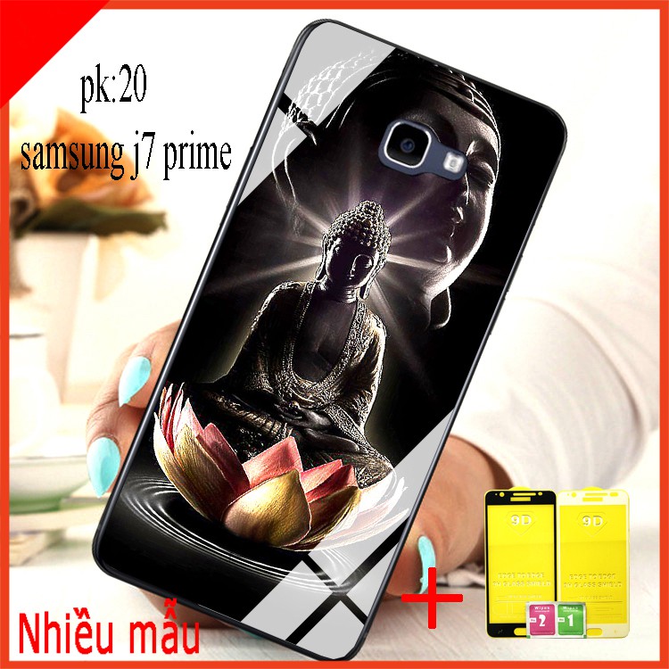 COMBO ốp lưng KÍNH 3D SAMSUNG J7 PRIME SANG TRỌNG, TRẺ TRUNG ( TẶNG KÈM 1 kính cường lực full màn hình) TAIYO9SHOP