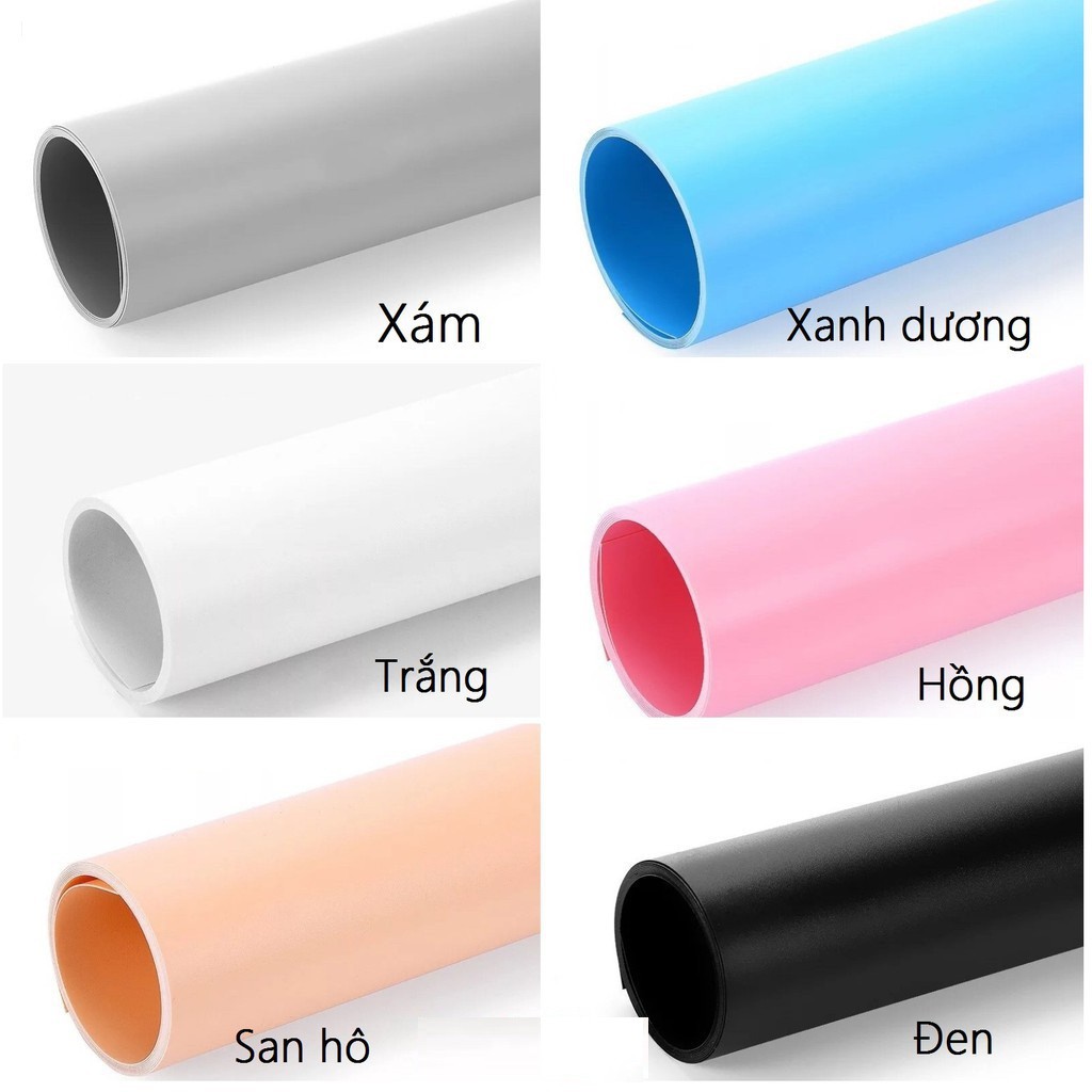 Phông nền chụp ảnh nhiều màu nhựa PVC size ( 50cm x 50cm , 70cm x 140cm , 100cm x 200cm , 120cm x 200cm)