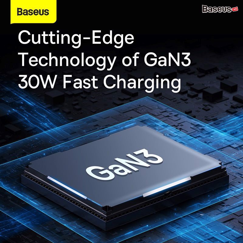 Củ sạc nhanh, nhỏ gọn Baseus GaN3 Quick Charger 1C 30W (PD/ QC / PPS Multi Quick Charge Support)
