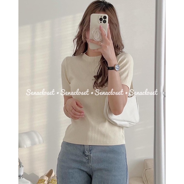 Áo len đũa basic cổ tròn quảng châu hot hit (Ảnh thật/Video)