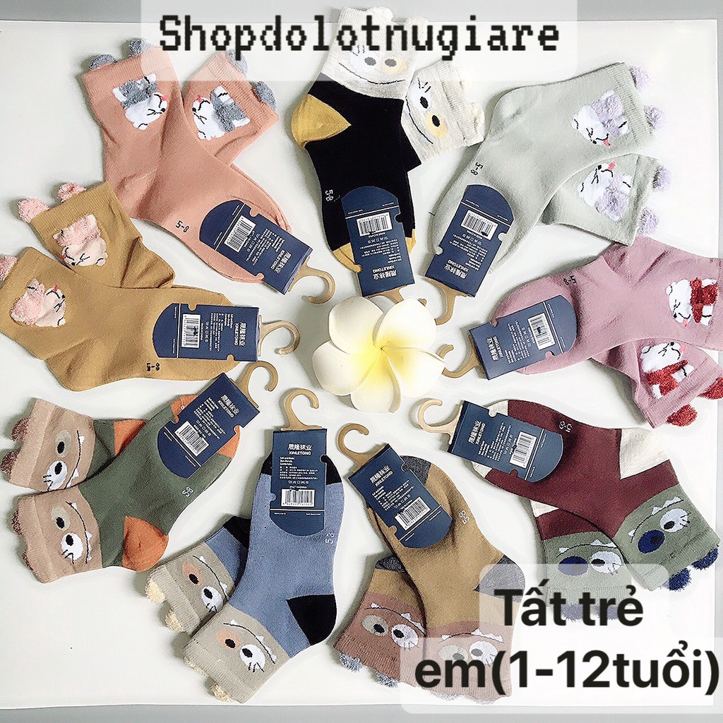 Tất chân hình siêu nhân dày ấm cho bé trai từ 1 - 12 tuổi