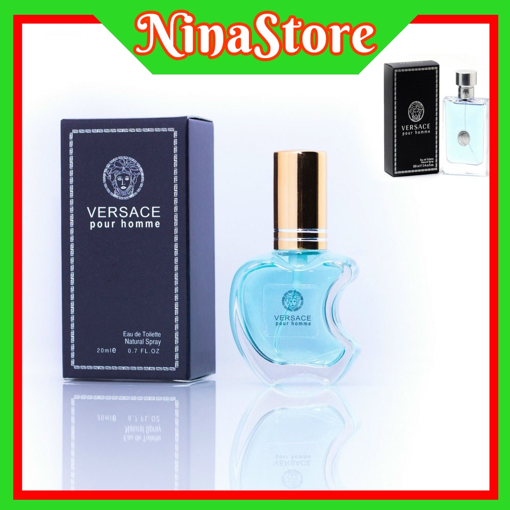 Nước hoa Versace Xanh nam 20ml- Thơm Cực Lâu- Hương Versace Pour Home Xanh- Ninastore