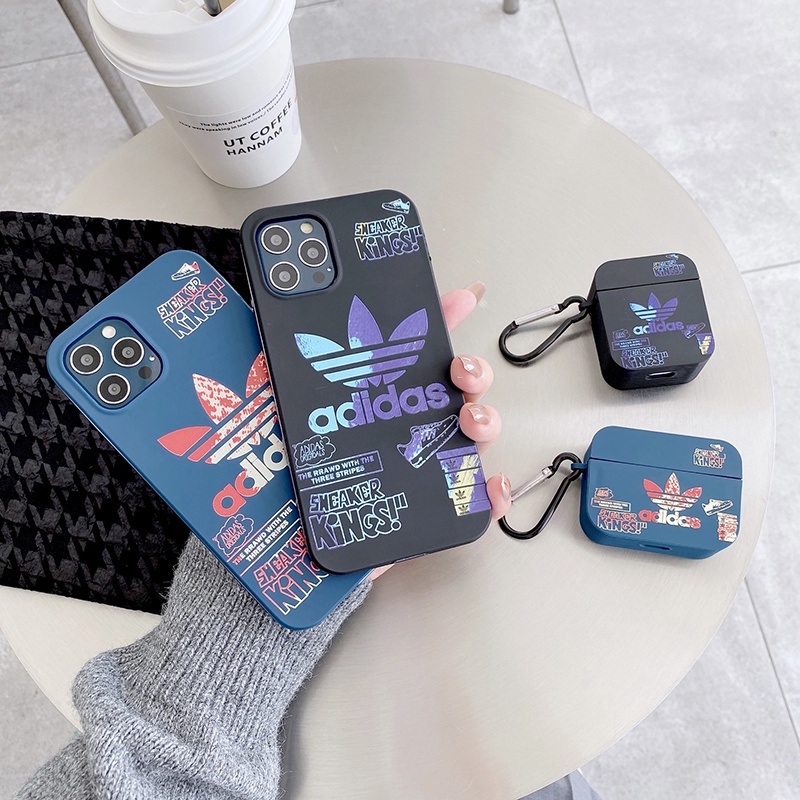Vỏ Bảo Vệ Hộp Sạc Tai Nghe bluetooth airpods 1 / 2 / 3nd airpods pro2 Bằng tpu In Logo adidas Thời Trang