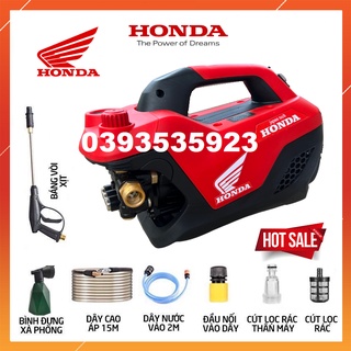 Máy rửa xe h.o.n.d.a - máy rửa xe gia đình dây xịt 15m , tặng bình xịt xà phòng