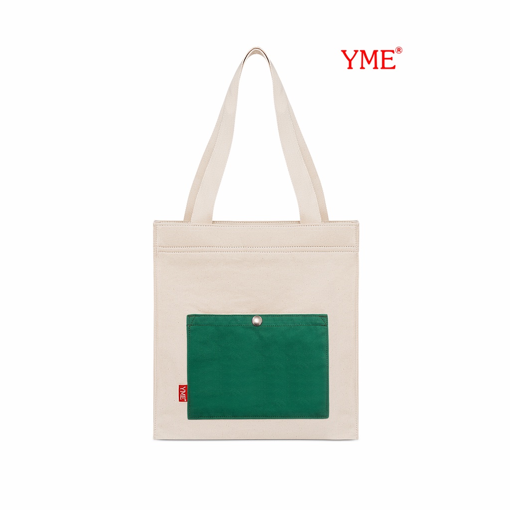 Túi tote vải canvas cao cấp Nam Nữ YME đeo vai đi làm đi học đi chơi đựng nhiều đồ bền chắc YTO6