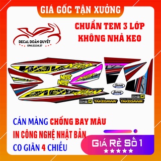 Tem xe wave (Tem Xe Máy wave nice 50cc-110cc) chất liệu cao cấp,chống bay mầu - chống nước