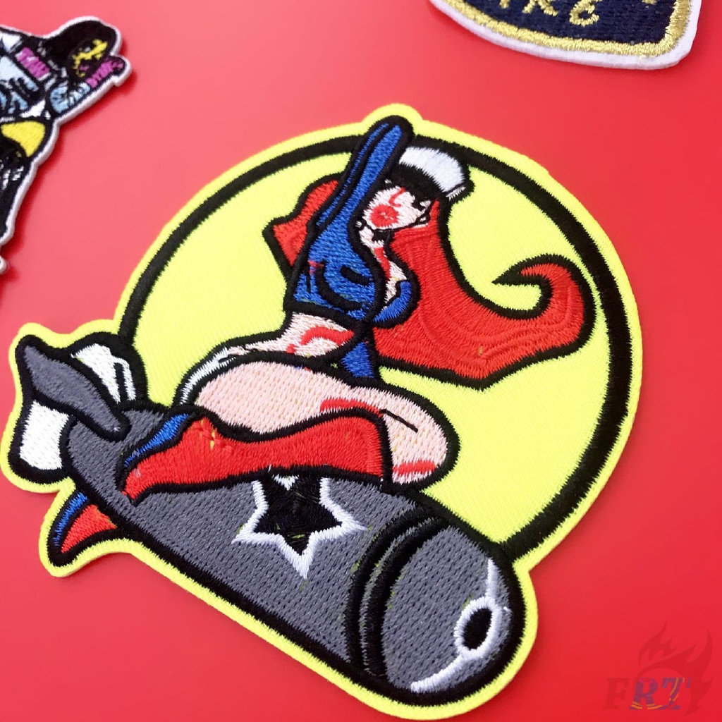 ☸ Sticker Ủi Thêu Hình Rock and Roll ☸ 1 Sticker Ủi Thêu Hình Huy Hiệu