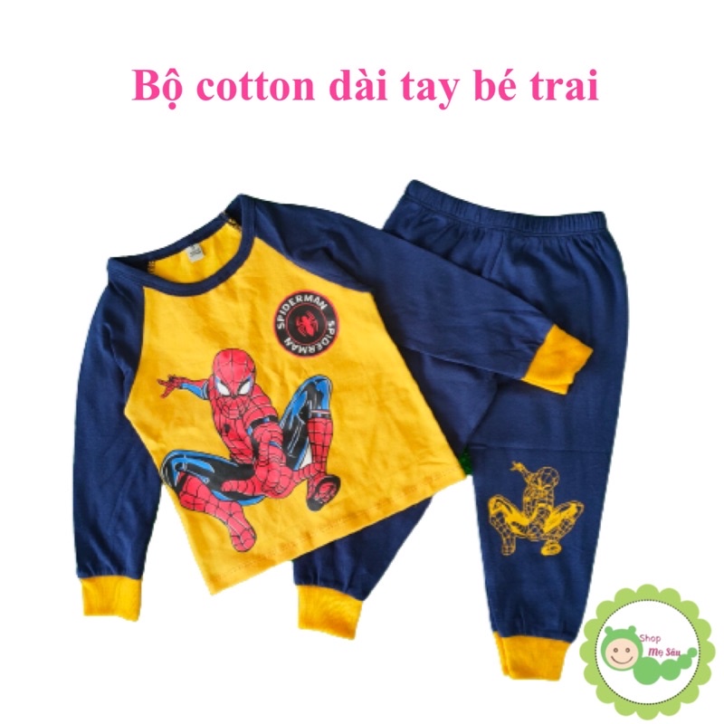 {10-25kg} Bộ dài tay bé trai chất cotton đẹp size nhí - M453