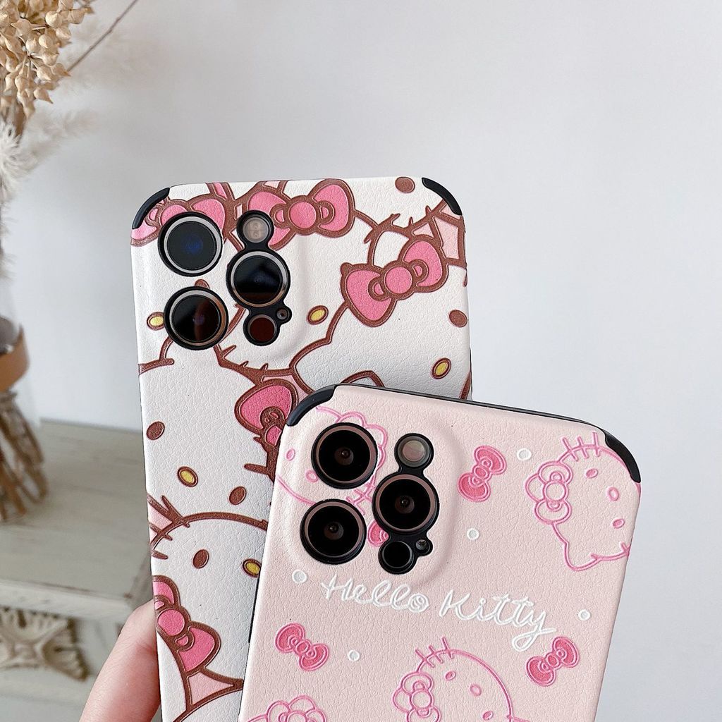 Ốp Điện Thoại Họa Tiết Hoạt Hình Mèo Hello Kitty Dễ Thương Cho iphone 12 11 Pro Max X Xs Max Xr 7/8 7plus/8plus Qvp8