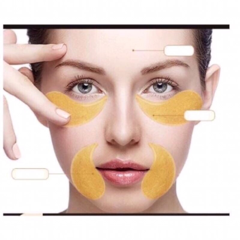 60 miếng mặt nạ mắt Collagen Bioaqua  tinh chất vàng 24k giảm thâm quầng và vọng mắt