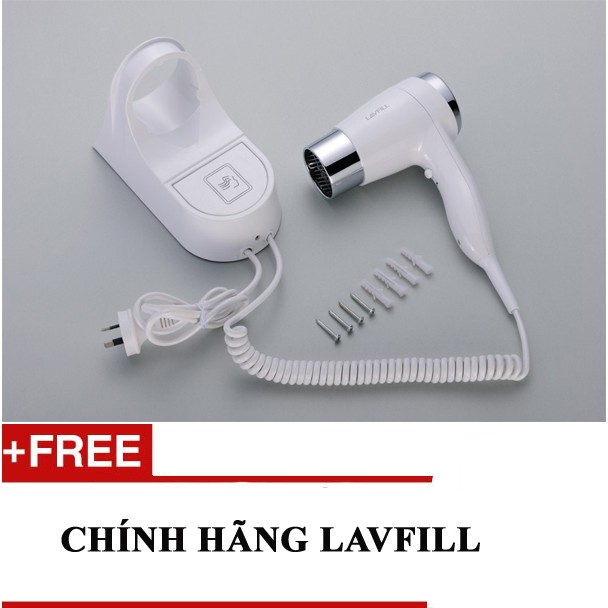 Máy sấy tóc có giá đỡ treo tường cho phòng tắm khách sạn resort Lavfill LFHD-1Y - Chính hãng giao hàng từ TPHCM