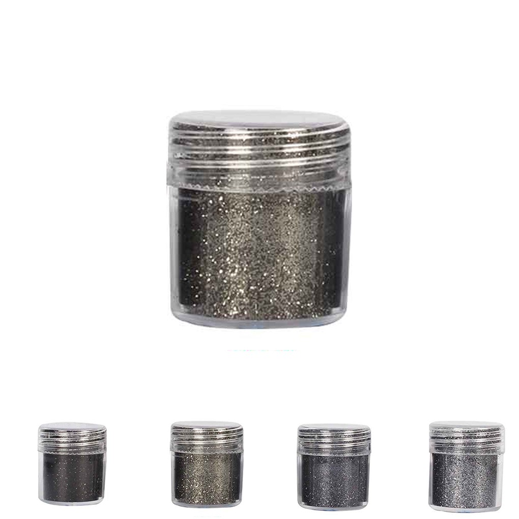 Bột Kim Tuyến Lấp Lánh Màu Đen Trang Trí Móng Tay 4-16