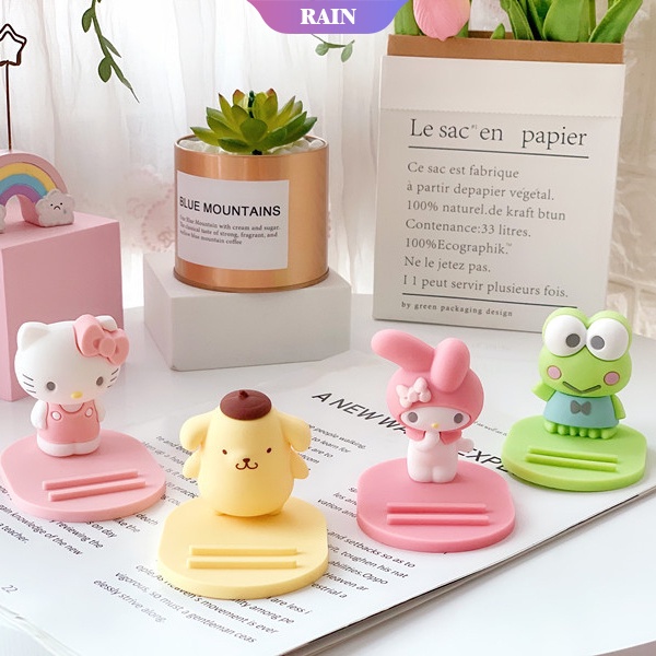 SANRIO Giá Đỡ Điện Thoại Bằng Silicon PVC Họa Tiết Hoạt Hình Dễ Thương