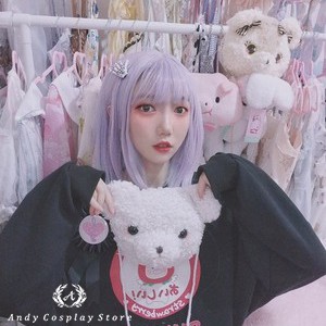 [CÓ SẴN] Tóc giả/ Wig teen mix màu tím xanh hồng Hengji