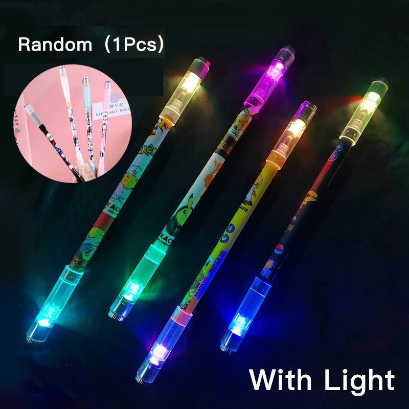 Bút Quay Cân Bằng Có Đèn LED Họa Tiết Hoa Anh Đào Hoạt Hình