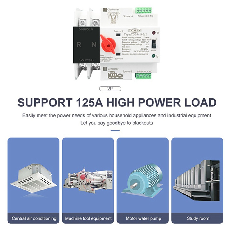 Công Tắc Nguồn Tự Động Din Rail 2P ATS
