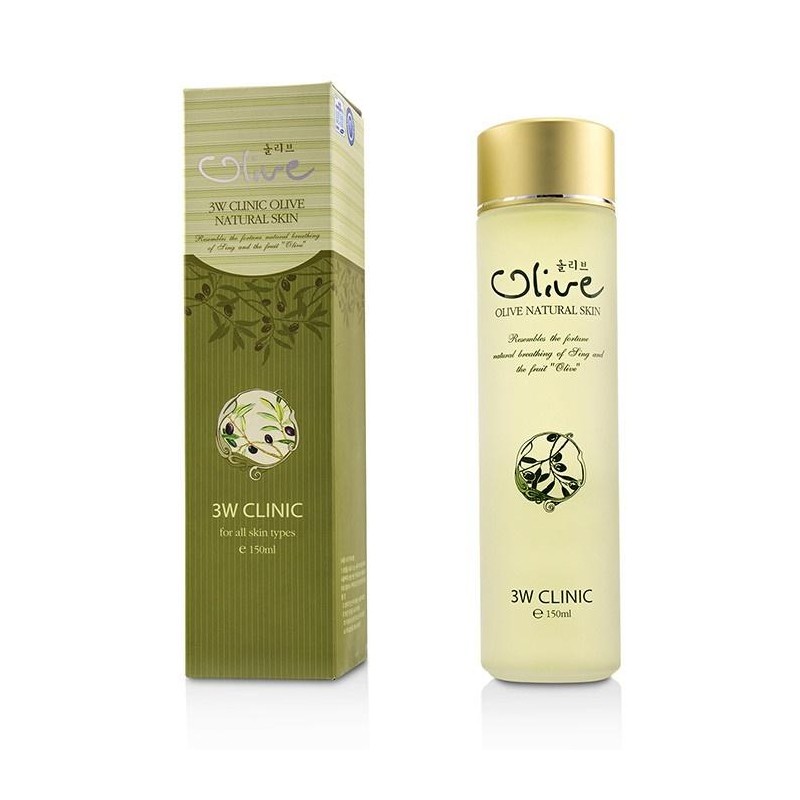 Nước hoa hồng dưỡng trắng da tinh chất dầu Olive 3W CLINIC OLIVE NATURAL SKIN