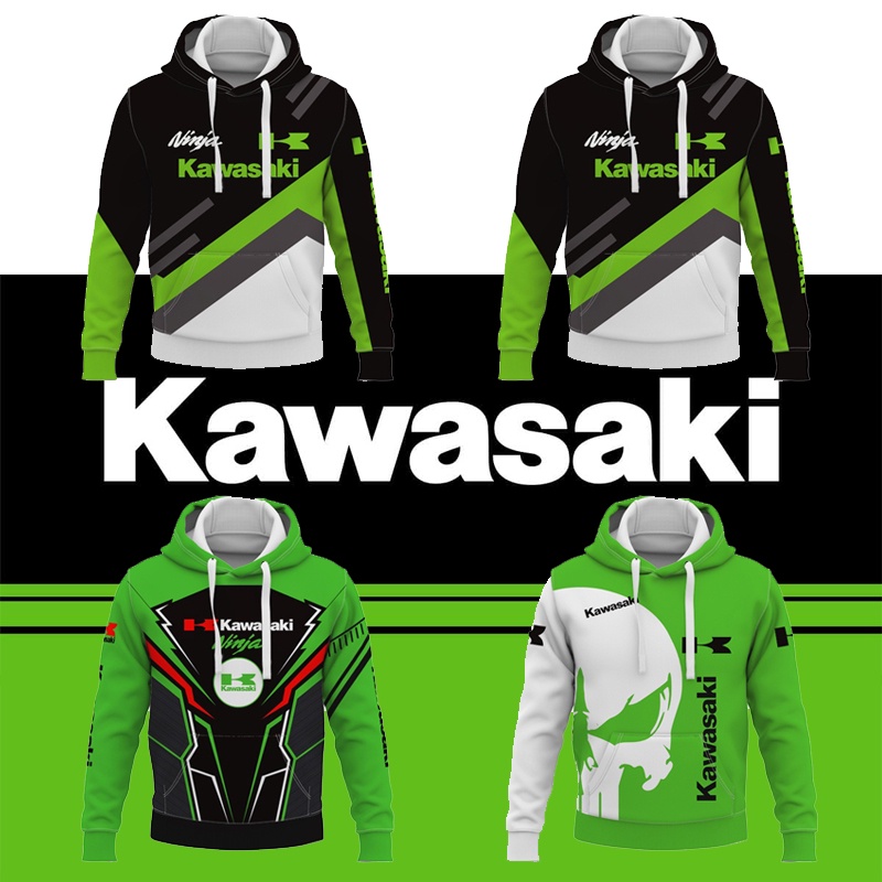 Áo Hoodie Chui Đầu Phong Cách Thể Thao 2022 Mẫu Kawasaki Ninja
