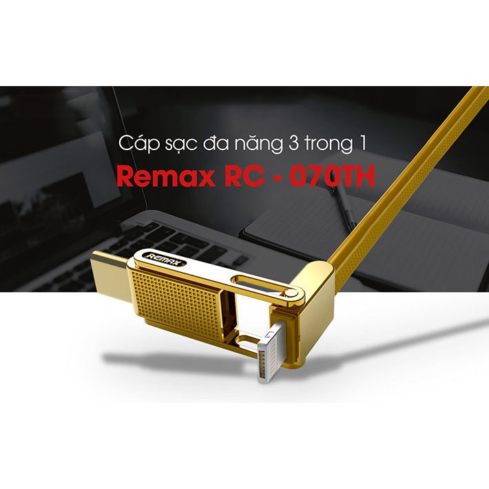 Cáp Sạc Đa Năng 3 Trong 1 Remax RC - 070TH