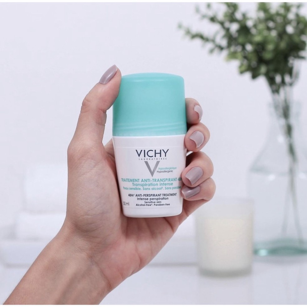 [CHÍNH HÃNG] Lăn khử mùi giúp khô thoáng vùng da dưới cánh tay 48 giờ Vichy Deodorant 48H 50ml