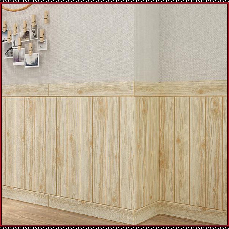 Miếng Dán Tường Trang Trí Tự Dính Họa Tiết Vân Gỗ Bằng Xốp Chống Nước Thiết Kế Mới ​Kertas dinding ​Batik Batik