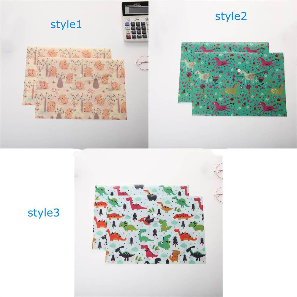 Set 2 Bìa Thư Văn Phòng Hình Khủng Long / Voi