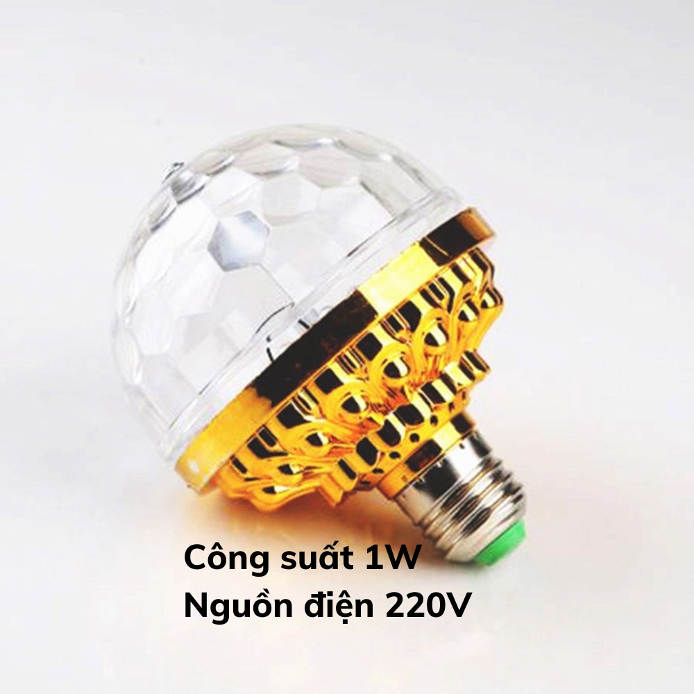 Đèn xoay vũ trường 7 màu xoay 360 trang trí nhà cửa, tặng kèm đui cắm E72