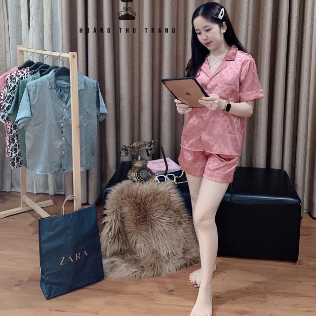Bộ lụa chấm bi và lv