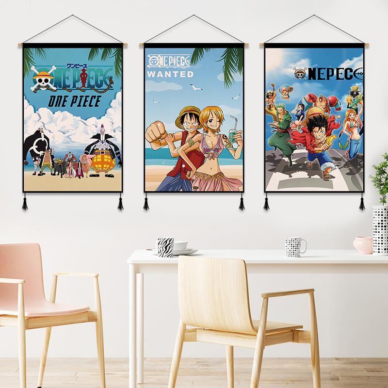 Thảm Treo Tường Trang Trí Phòng Ngủ In Hình One Piece Cá Tính