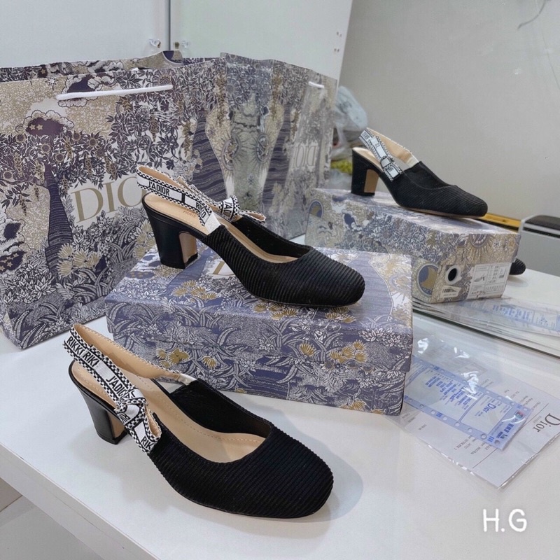 Giày cao gót D i o r len tăm 5p fullbox