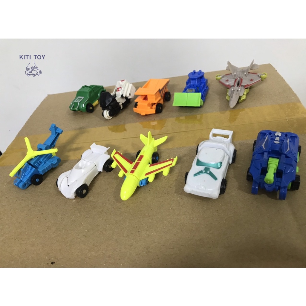 Đồ chơi bộ 10 xe, máy bay biến hình robot giá rẻ