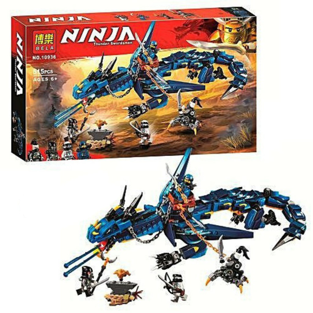 Lắp ráp, xếp hình Ninja 10936 - Rồng điện xanh dương của Ninja Jay và Zane