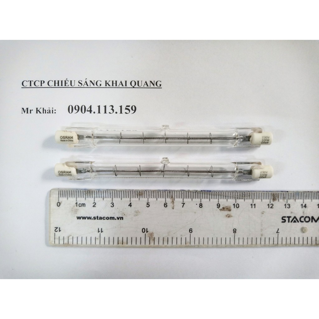 Combo 2 bóng halogen đũa 500W OSRAM