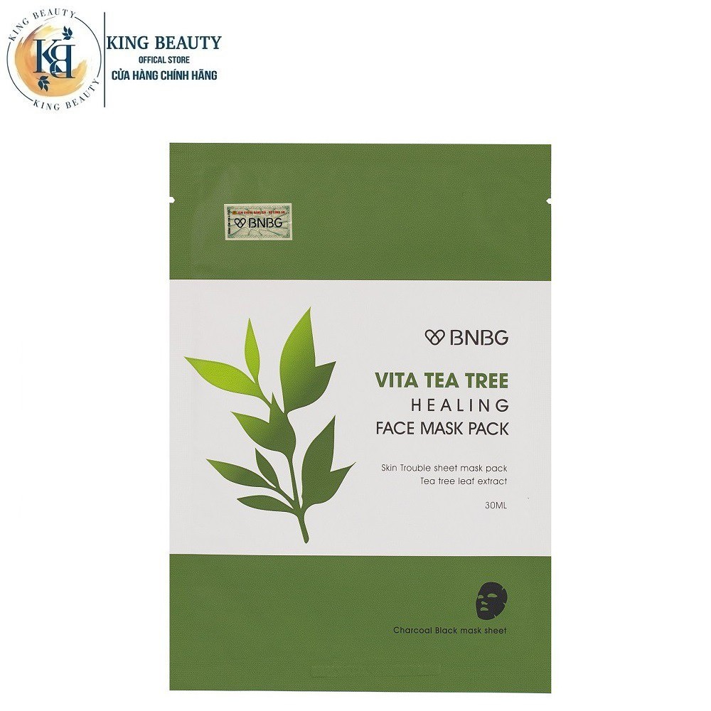 Mặt Nạ Cải Thiện Da Mụn Cấp Tốc, Loại Bỏ Vết Thâm Chiết Xuất Tràm Trà BNBG Vita Tea Tree Healing Face Mask Pack 30ml