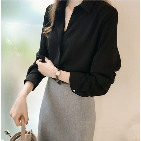 Áo Sơ Mi chiffon Phong Cách Cổ Điển áo sơ mi JL-CX-12